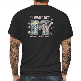 Mtv I Want My Mtv Vintage Speakers Mens Back Print T-shirt | Favorety DE