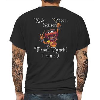 The Muppets Rock Paper Scissors Throat Punch I Win Mens Back Print T-shirt | Favorety UK