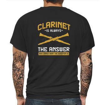 Musical Instrument Band Music Clarinet Mens Back Print T-shirt | Favorety UK