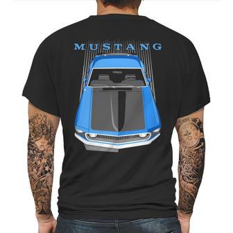 Mustang Boss 69 Blue Mens Back Print T-shirt | Favorety