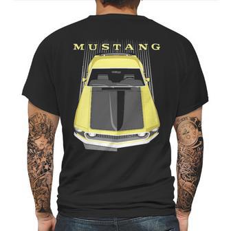 Mustang Boss 69 Yellow Mens Back Print T-shirt | Favorety