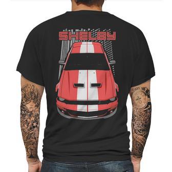 Mustang Shelby Gt500 2007 2009 Red Mens Back Print T-shirt | Favorety