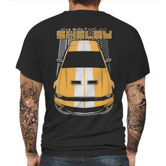 Mustang Shelby Gt500 2007 2009 Yellow Mens Back Print T-shirt | Favorety UK