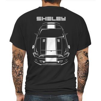 Mustang Shelby Gt500 Super Snake 2013 2014 White Stipe Mens Back Print T-shirt | Favorety