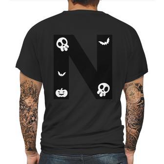 N Name Character Skullcap Pumpkin Dracula Halloween Quote Mens Back Print T-shirt | Favorety DE