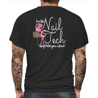 Nail Tech Artist Nail Technician Pedicurist Manicurist Mens Back Print T-shirt | Favorety CA