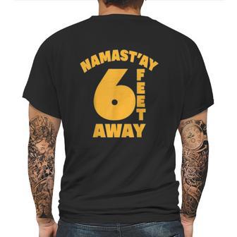 Namastay Social Distancing Gift Mens Back Print T-shirt | Favorety UK