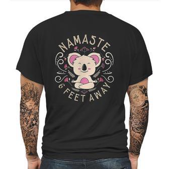 Namaste Stay 6 Feet Away Social Distancing Yoga Design Mens Back Print T-shirt | Favorety AU