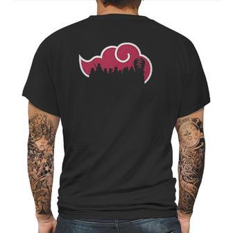 Naruto Shippude Akatsuki Cloud With Silhouettes Mens Back Print T-shirt | Favorety CA