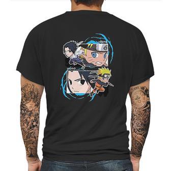 Naruto Shippuden Naruto And Sasuke Sd Fight Frames Mens Back Print T-shirt | Favorety DE