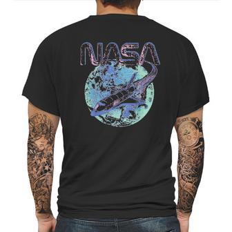 Nasa Pastel Earth Mens Back Print T-shirt | Favorety