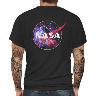 Nasa Purple Pink Mix Galaxy Style Logo Graphic Mens Back Print T-shirt | Favorety DE