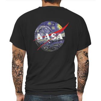 Nasa Van Gogh Starry Night Style Logo Graphic Mens Back Print T-shirt | Favorety AU