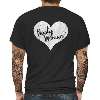 Nasty Woman Heart Mens Back Print T-shirt | Favorety