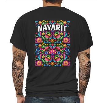 Nayarit Flores Mexicanas Mens Back Print T-shirt | Favorety CA