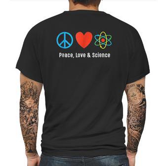 Neil Degrasse Tyson Peace Love & Science Mens Back Print T-shirt | Favorety AU