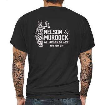 Nelson And Murdock Attorneys At Law Mens Back Print T-shirt | Favorety