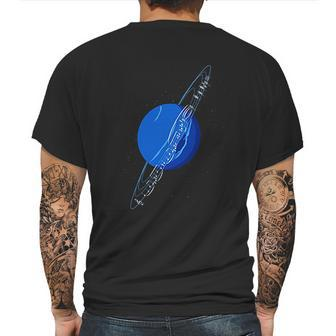 Neptunes Punny Planet Of Neptune With Music Notes Mens Back Print T-shirt | Favorety