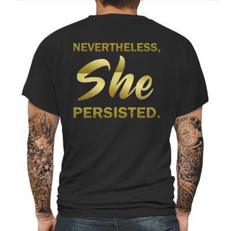 Nevertheless She Persisted Gold Signature Mens Back Print T-shirt | Favorety DE