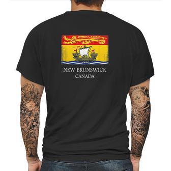 New Brunswick Canada Province Flag Mens Back Print T-shirt | Favorety