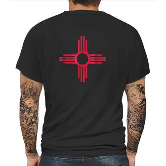 New Mexico Zia New Mexico Flag Art Print Mens Back Print T-shirt | Favorety CA