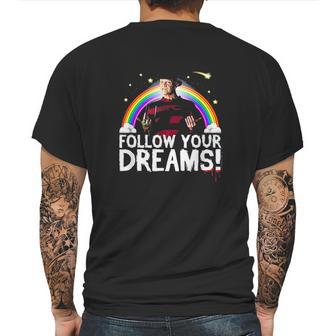 A Nightmare On Elm Street Freddy Follow Dreams Mens Back Print T-shirt | Favorety UK