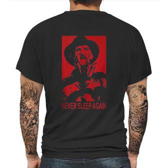 Nightmare On Elm Street Freddy Never Sleep Again Red Mens Back Print T-shirt | Favorety