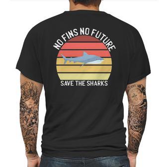 No Fins No Future Save The Sharks Family Love Shark Fin Mens Back Print T-shirt | Favorety UK