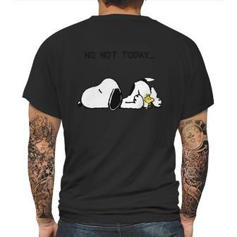 No Not Today Snoopy Mens Back Print T-shirt | Favorety AU