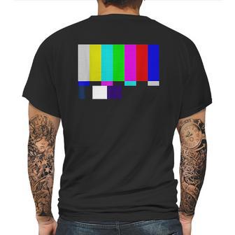 No Signal Television Screen Color Bars Test Pattern Mens Back Print T-shirt | Favorety