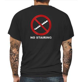 No Stairing Logo Mens Back Print T-shirt | Favorety AU