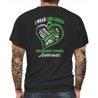 Non-Hodgkin Lymphoma T Shirt - I Wear Lime Green For My Hero Mens Back Print T-shirt | Favorety CA