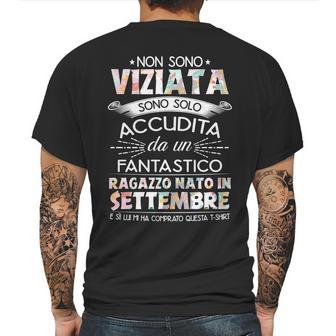 Non Sono Viziata Sono Solo Accudita Da Un Fantastico Settembre Mens Back Print T-shirt | Favorety