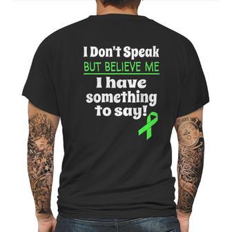 Non Verbal Awareness Cerebral Palsy Brain Damage Awareness Mens Back Print T-shirt | Favorety AU