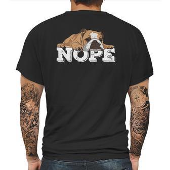 Nope Lazy English Bulldogs Mens Back Print T-shirt | Favorety DE