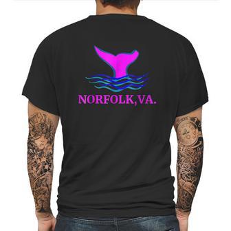 Norfolk Virginia Diving Mermaid Mens Back Print T-shirt | Favorety CA