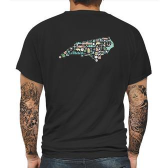 North Carolina Icon Map Mens Back Print T-shirt | Favorety UK