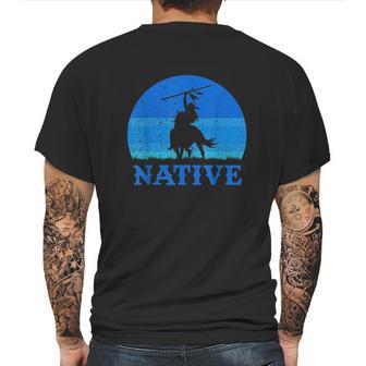 Northwest Native American Knight Pride Mountain Warrior Mens Back Print T-shirt | Favorety AU