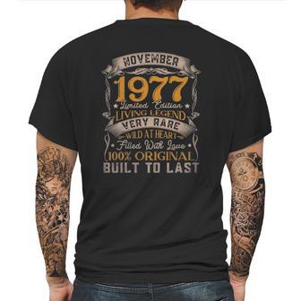 November 1977 Vintage 44Th Birthday Classic 44 Years Old Mens Back Print T-shirt | Favorety CA