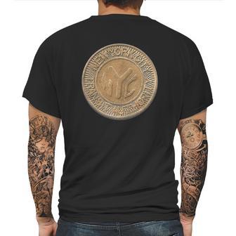 Nyc Subway Token Mens Back Print T-shirt | Favorety