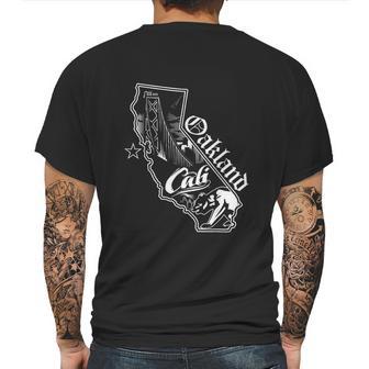 Oakland California Map Mens Back Print T-shirt | Favorety AU