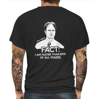 The Office Dwight Fact Faster Than Snakes Mens Back Print T-shirt | Favorety UK