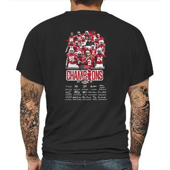 Ohio State Buckeyes Players Big Champions 2019 Signatures Sweater Mens Back Print T-shirt | Favorety CA