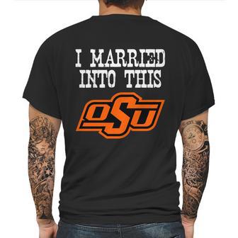 Oklahoma State University Married Into I Married Into This Mens Back Print T-shirt | Favorety CA