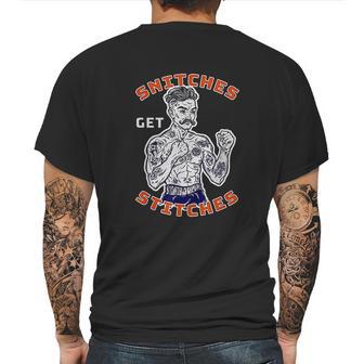 Old Fashioned Prison Inmate With Tattoo Mens Back Print T-shirt | Favorety AU