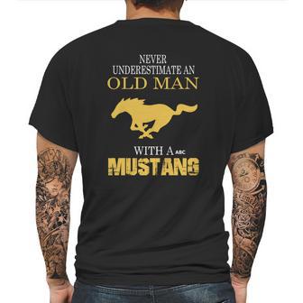 Old-Man-Mustang-Abc Mens Back Print T-shirt | Favorety AU