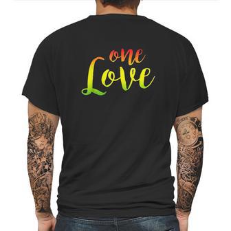 One Love Rasta Reggae Roots Clothing Mens Back Print T-shirt | Favorety CA