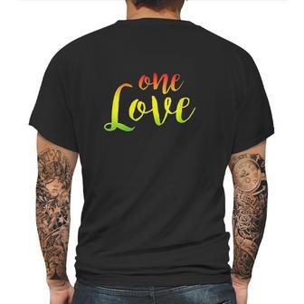 One Love Rasta Reggae Roots Peace Love Mens Back Print T-shirt | Favorety AU