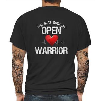 Open Heart Warrior The Beat Goes On Heart Patient Mens Back Print T-shirt | Favorety DE