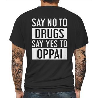 Oppai Anime Tiddies Quote Mens Back Print T-shirt | Favorety